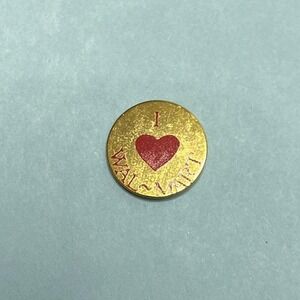 I Love Walmart Pin Gold Tone Red Heart Employee Recognition Collectible